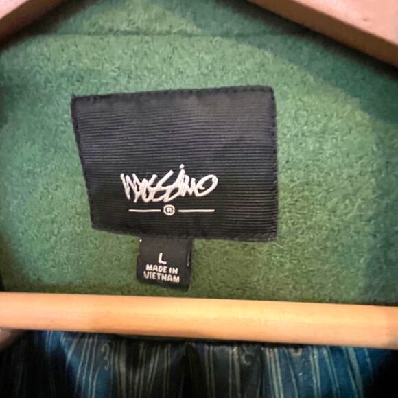 Mossimo Olive Wool Blend Belted Coat w/ Satin Lining – Size L - Picture 3 of 6